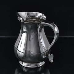 Large 18th century style sterling silver water jug