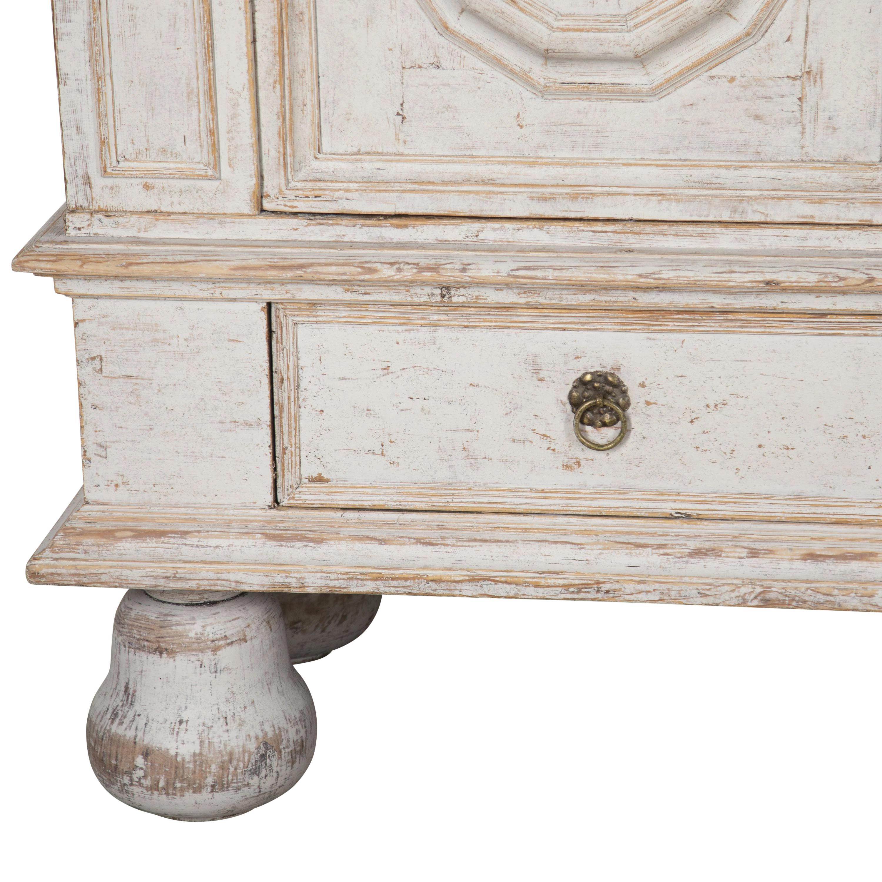 Large 18th Century Swedish Baroque Cabinet For Sale 8