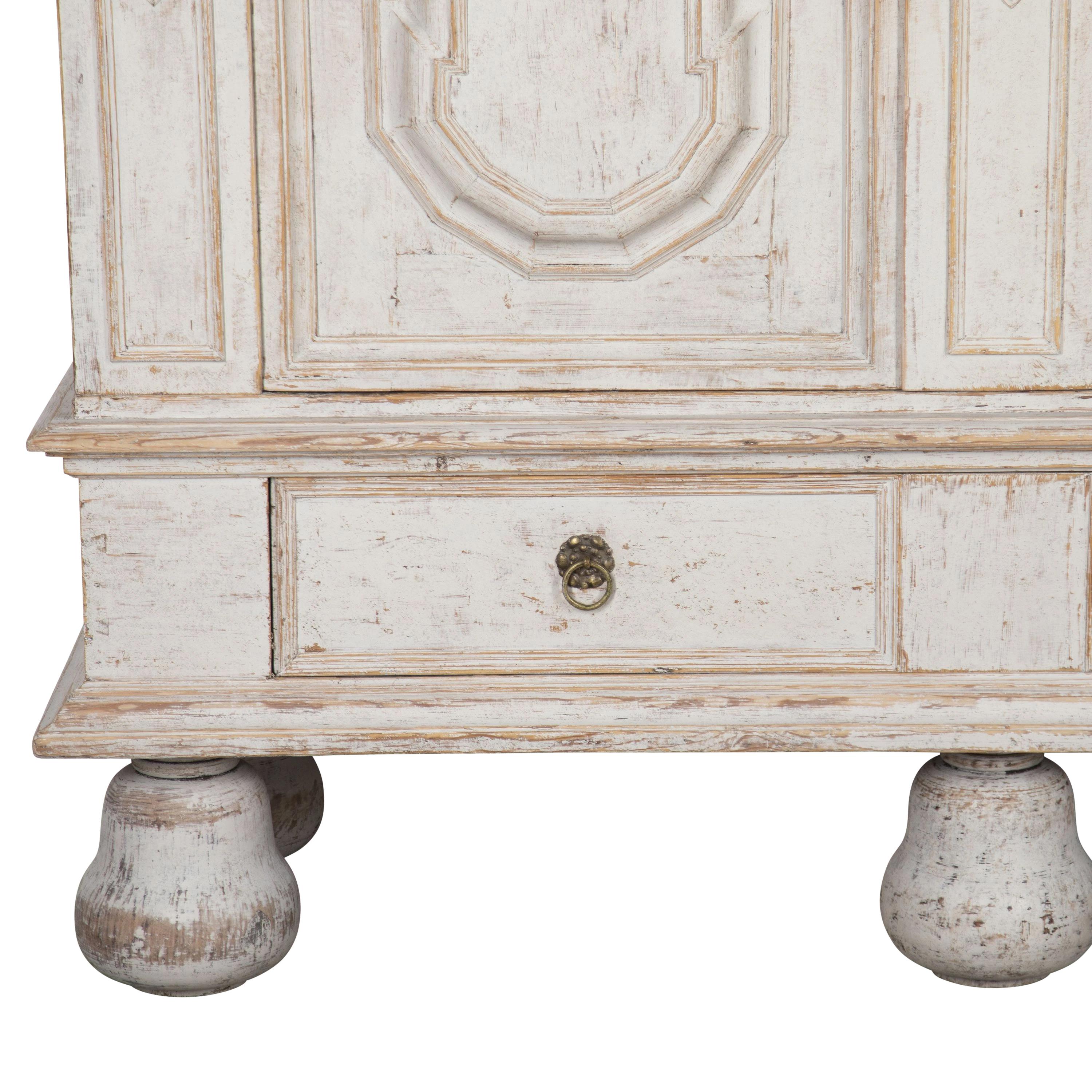 Large 18th Century Swedish Baroque Cabinet For Sale 2