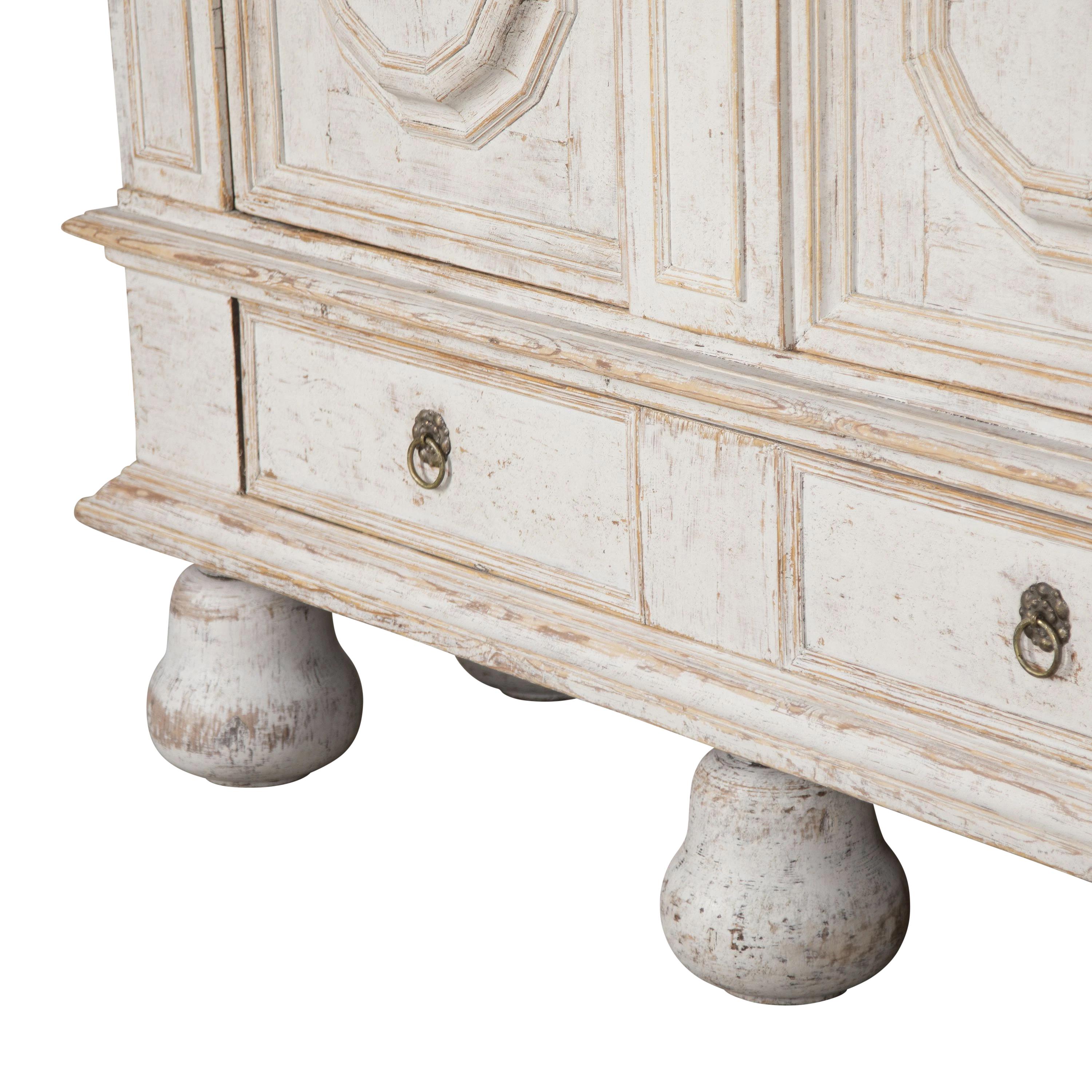 Large 18th Century Swedish Baroque Cabinet For Sale 3