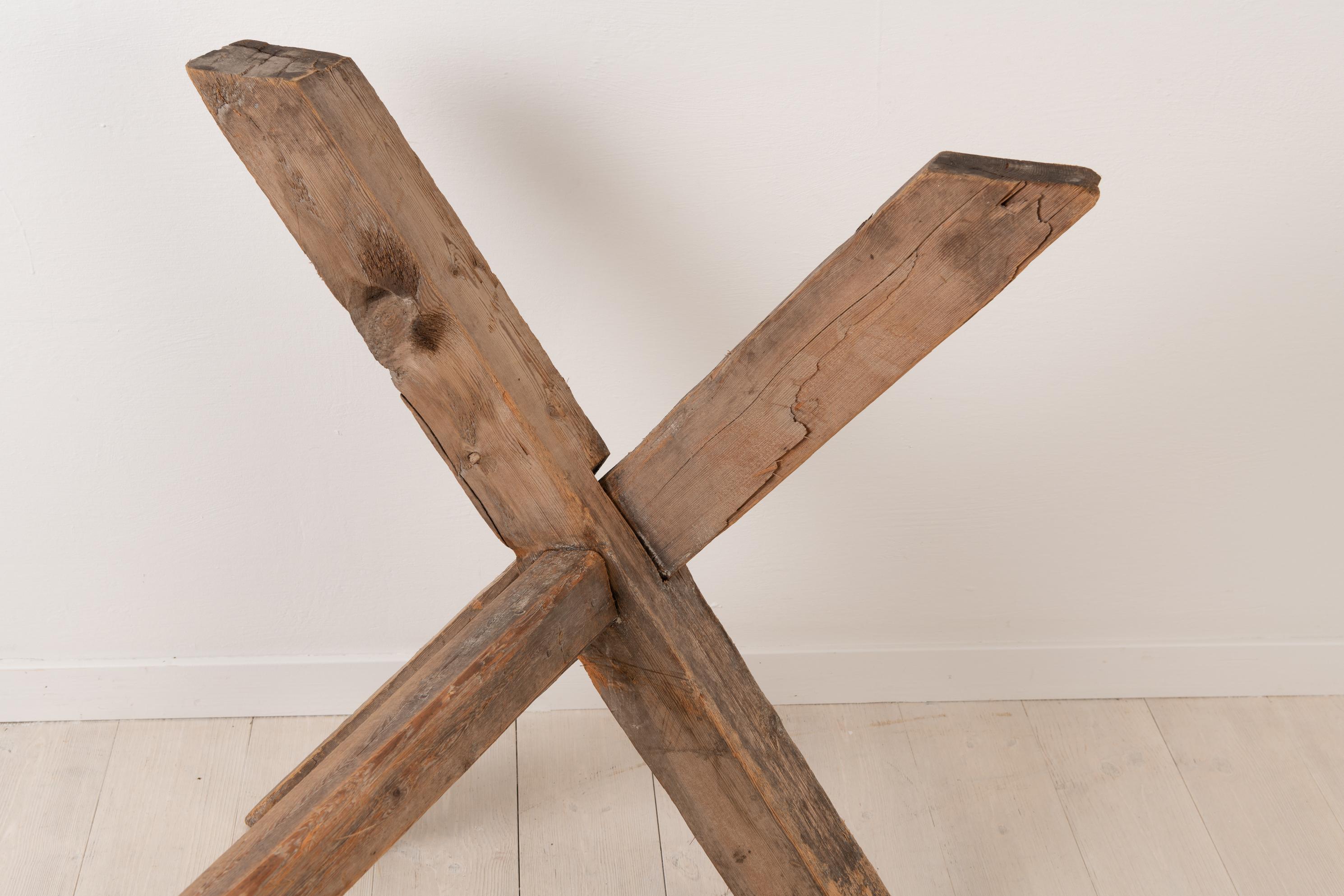 Large 18th Century Swedish Rustic and Primitive Pine Table For Sale 9