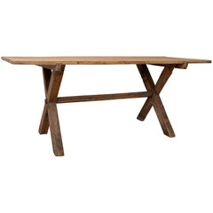 Large 18th Century Swedish Rustic and Primitive Pine Table