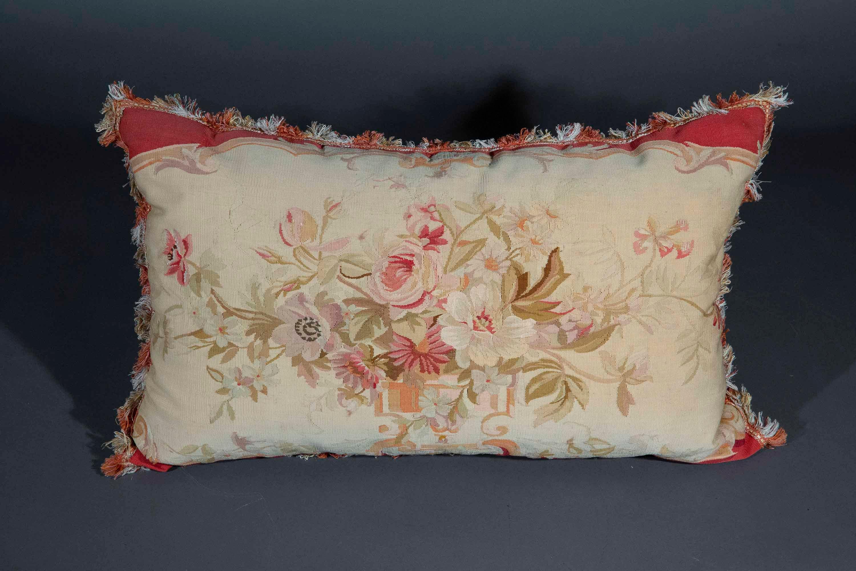 Hand-Woven Large 18th Century Tapestry Cushion or Pillow