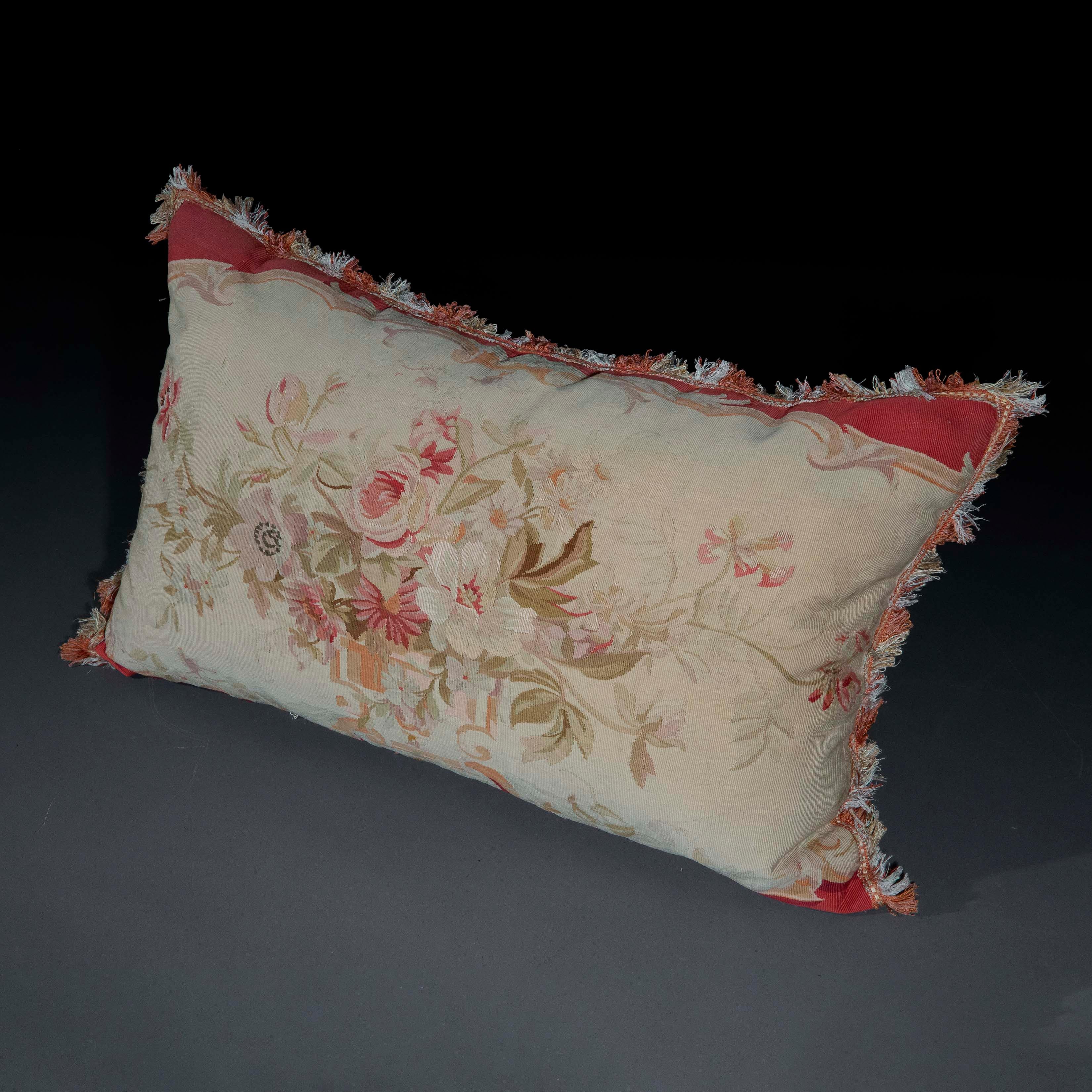 Large 18th Century Tapestry Cushion or Pillow In Good Condition In London, GB
