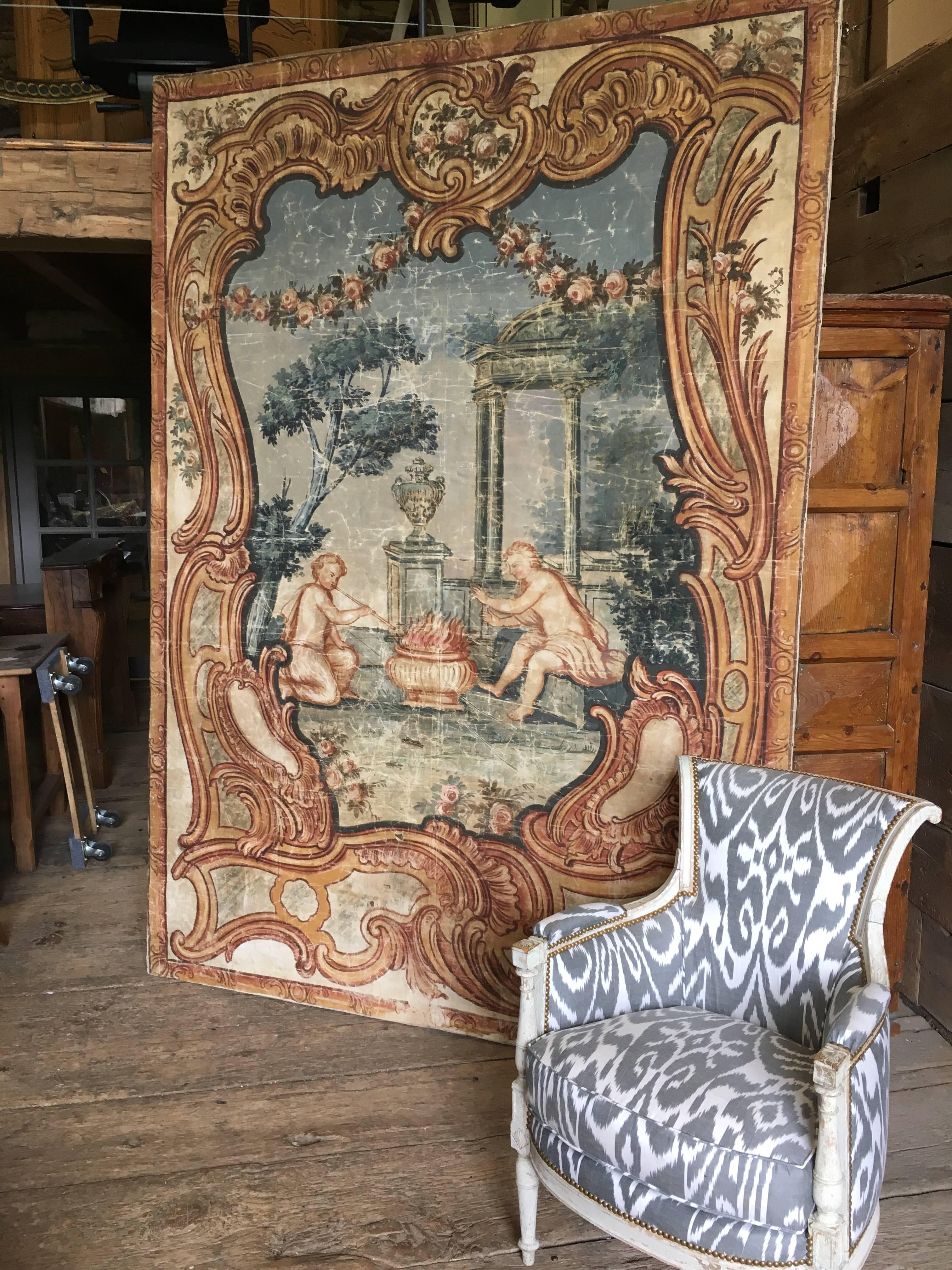 Large 18th Century “Toile Peinte” Tapestry 3