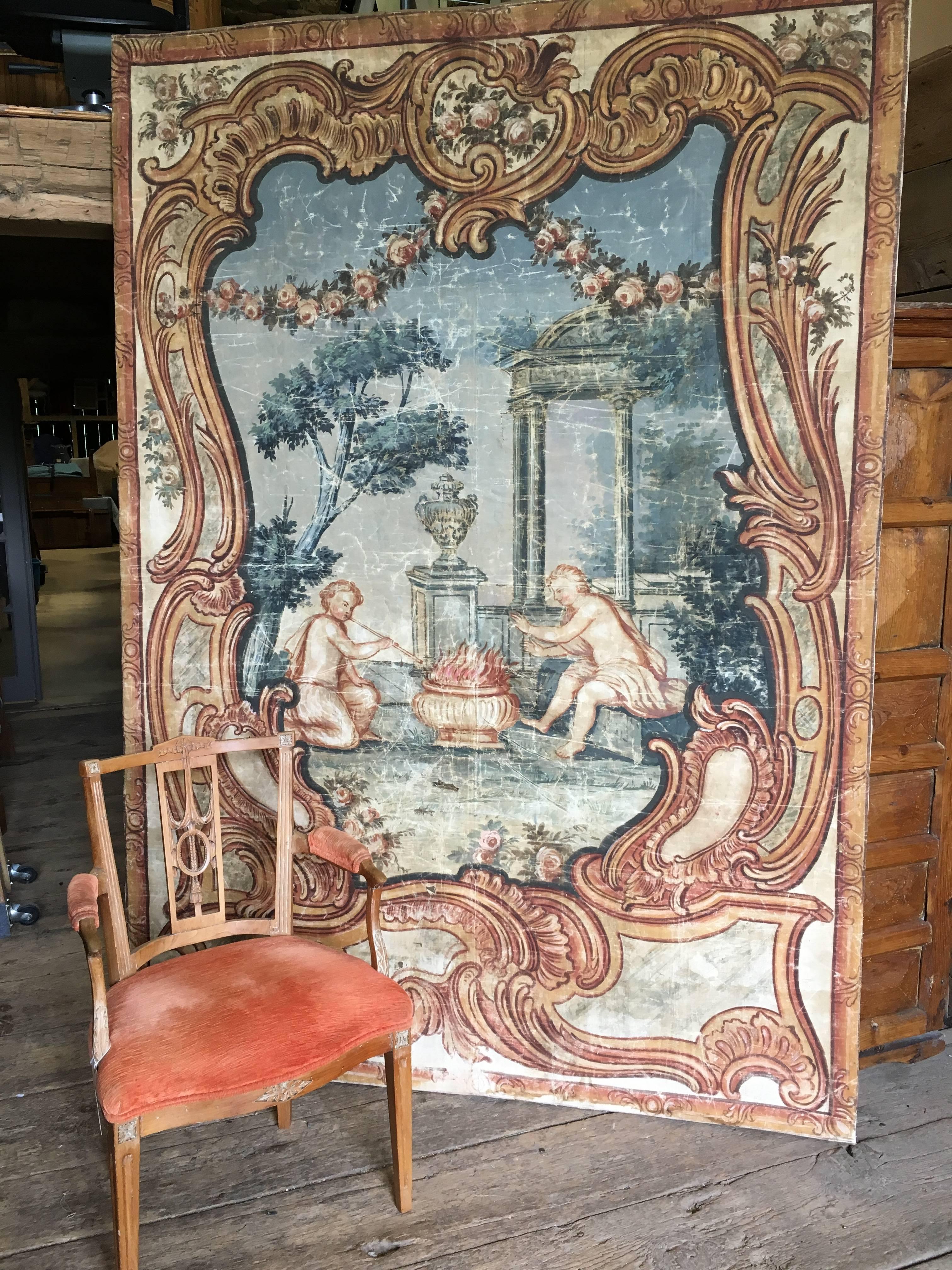 Large 18th Century “Toile Peinte” Tapestry 4