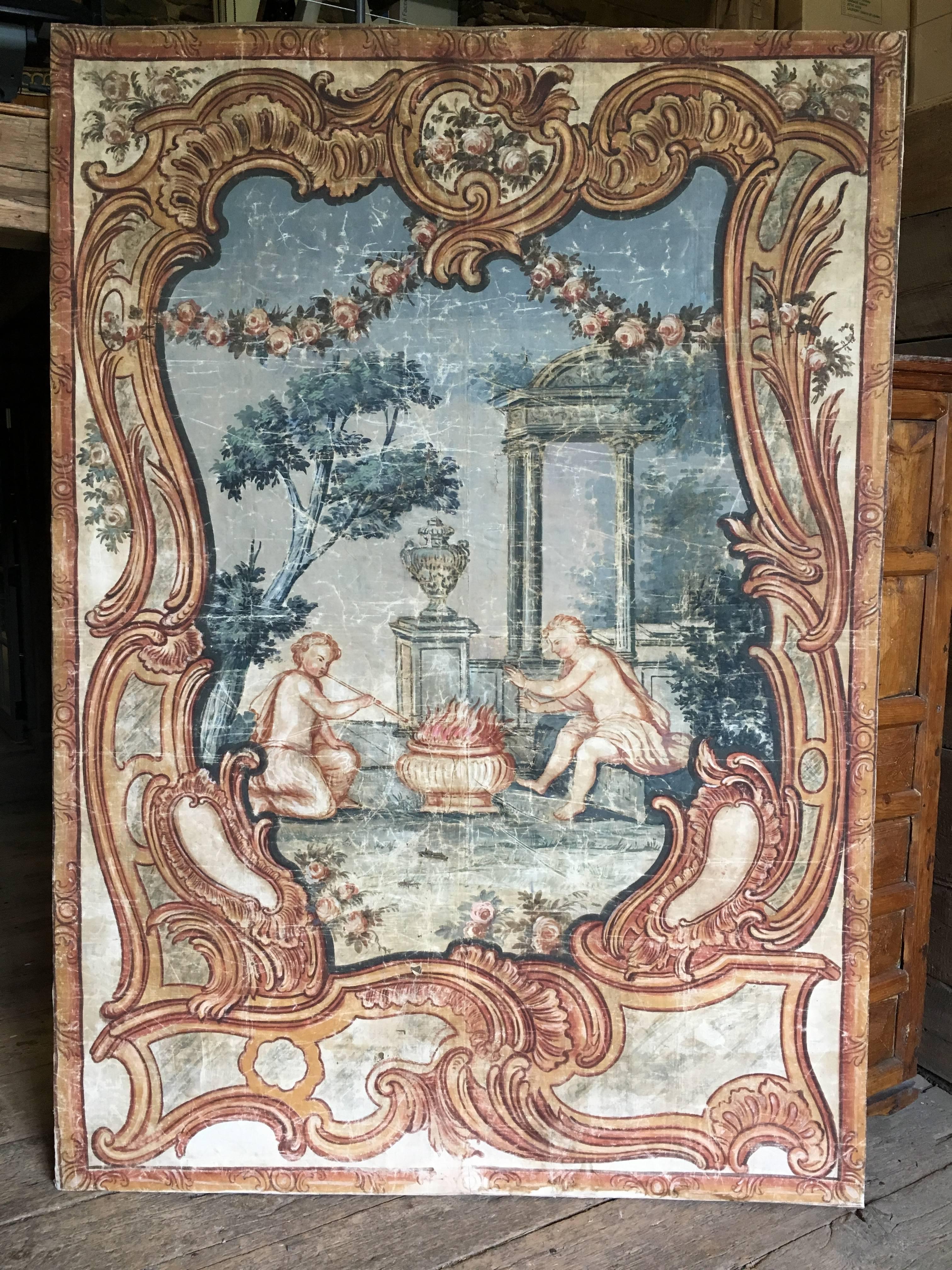 Large 18th Century “Toile Peinte” Tapestry 6