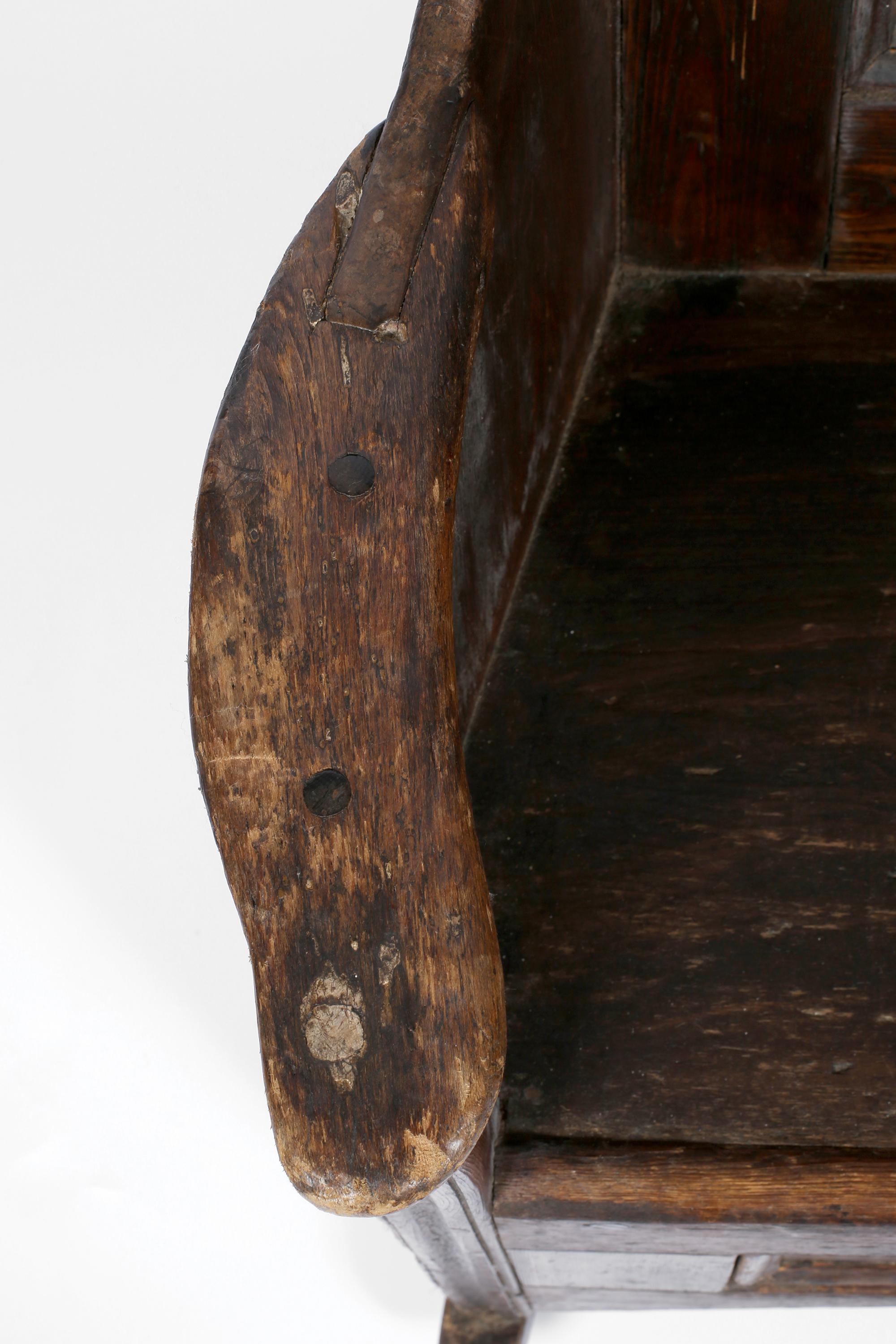 Großer, volkstümlicher Lancashire-Lammfellstuhl aus dem 18. Jahrhundert im Angebot 2
