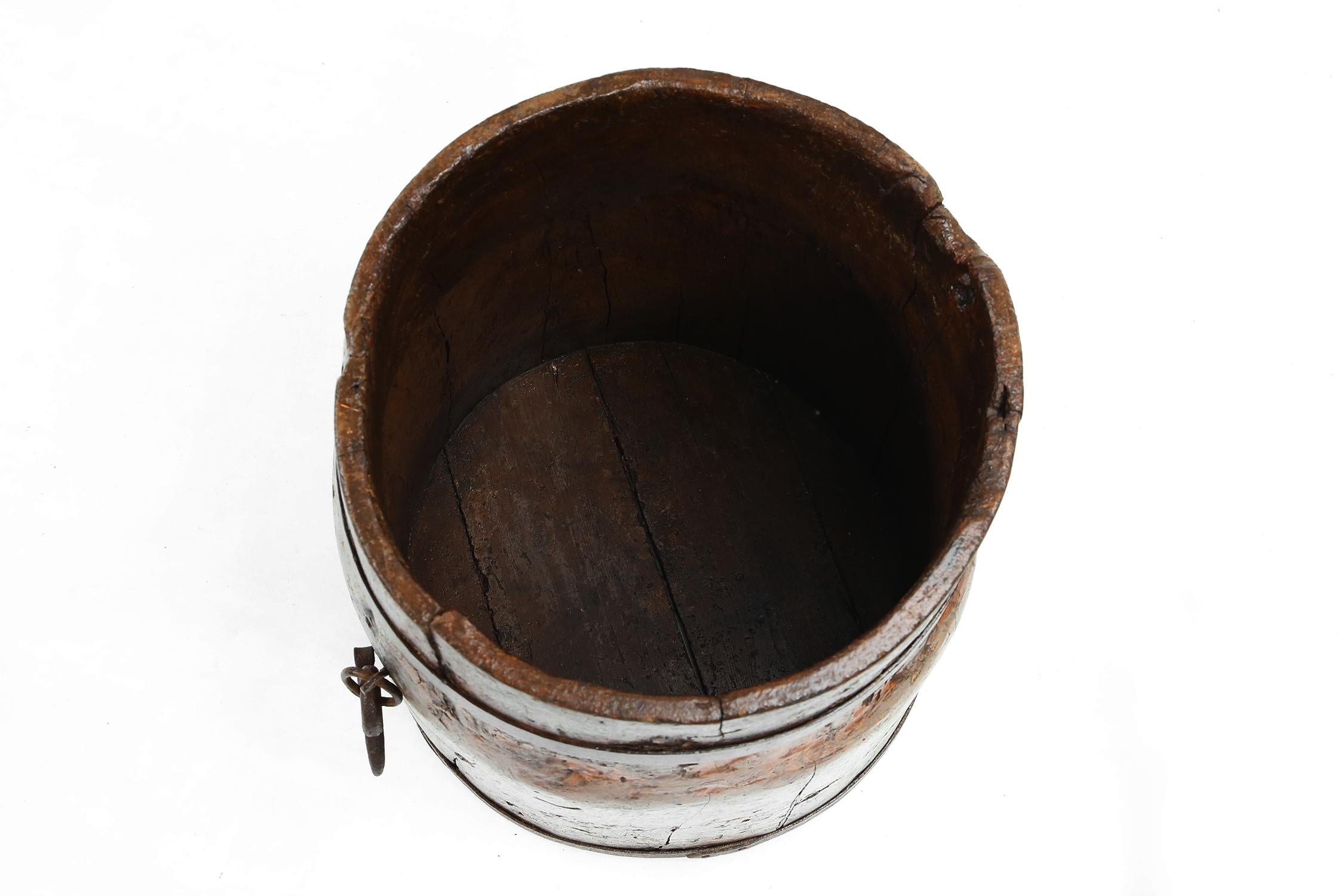 Large 18th Century Wooden Barrel 5
