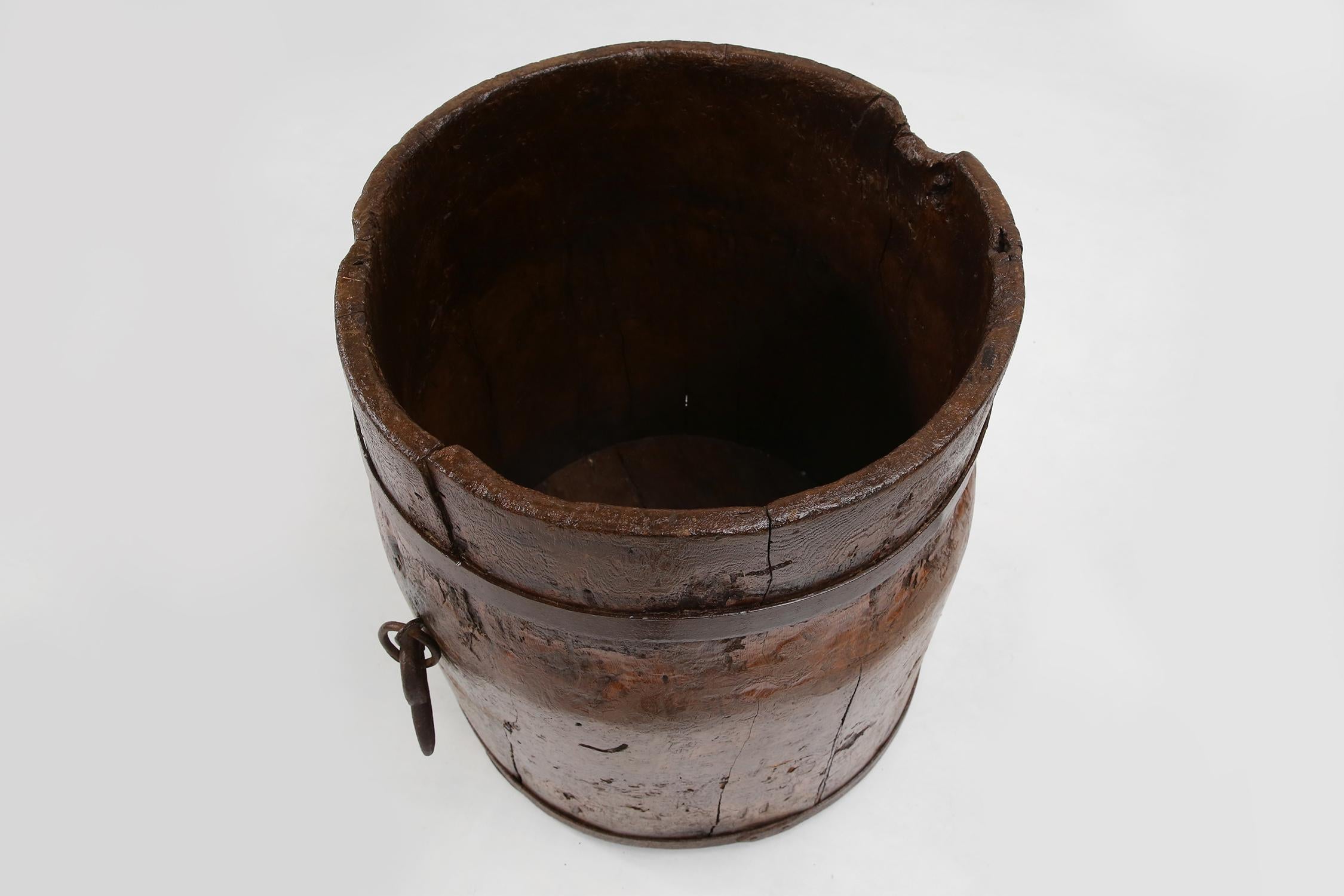 Large 18th Century Wooden Barrel 6