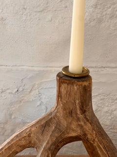 Grande candelabro in legno del XVIII secolo, pezzo unico di artigianato popolare svedese
