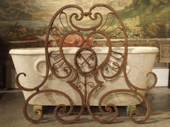 Large 18th Century Wrought Iron Gate Overthrow from Poitiers France