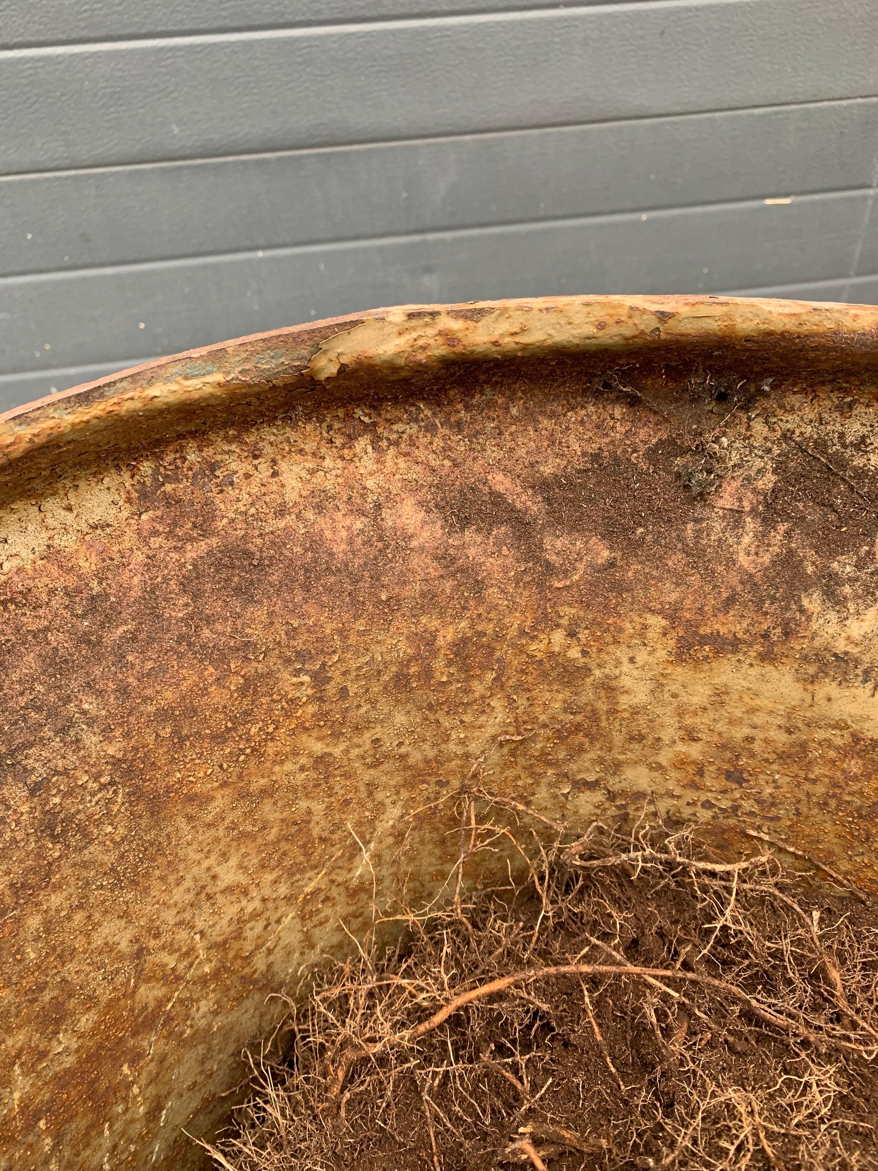 Große antike Gartenvase/Pflanzgefäß/Urne aus Eisen im Anduze-Stil des 18. oder 19. Jahrhunderts im Angebot 11