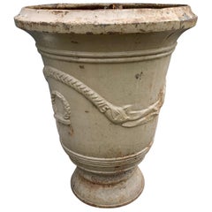 Gran Jarrón / Jardinera / Urna de Hierro Antiguo Estilo Anduze del Siglo XVIII o XIX