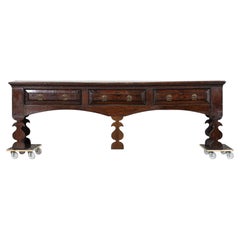 Large 18thC English Oak Dresser Base
