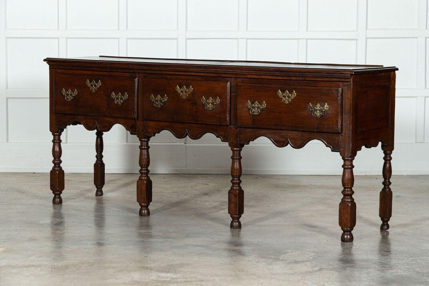 18th Century and Earlier Large 18thC English Oak Dresser For Sale