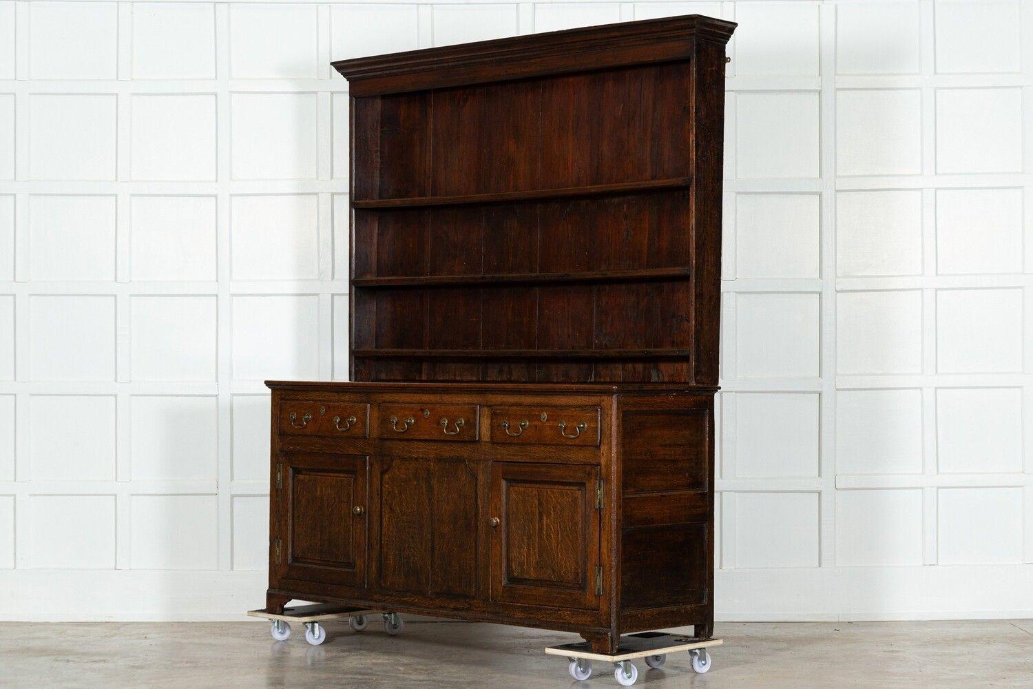 Large 18thC English Oak Dresser For Sale 1