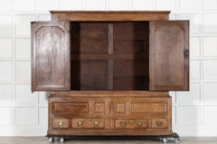 Large 18thC English Oak Livery Cupboard