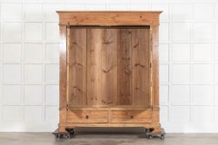Large 18thC English Pine Armoire Cupboard