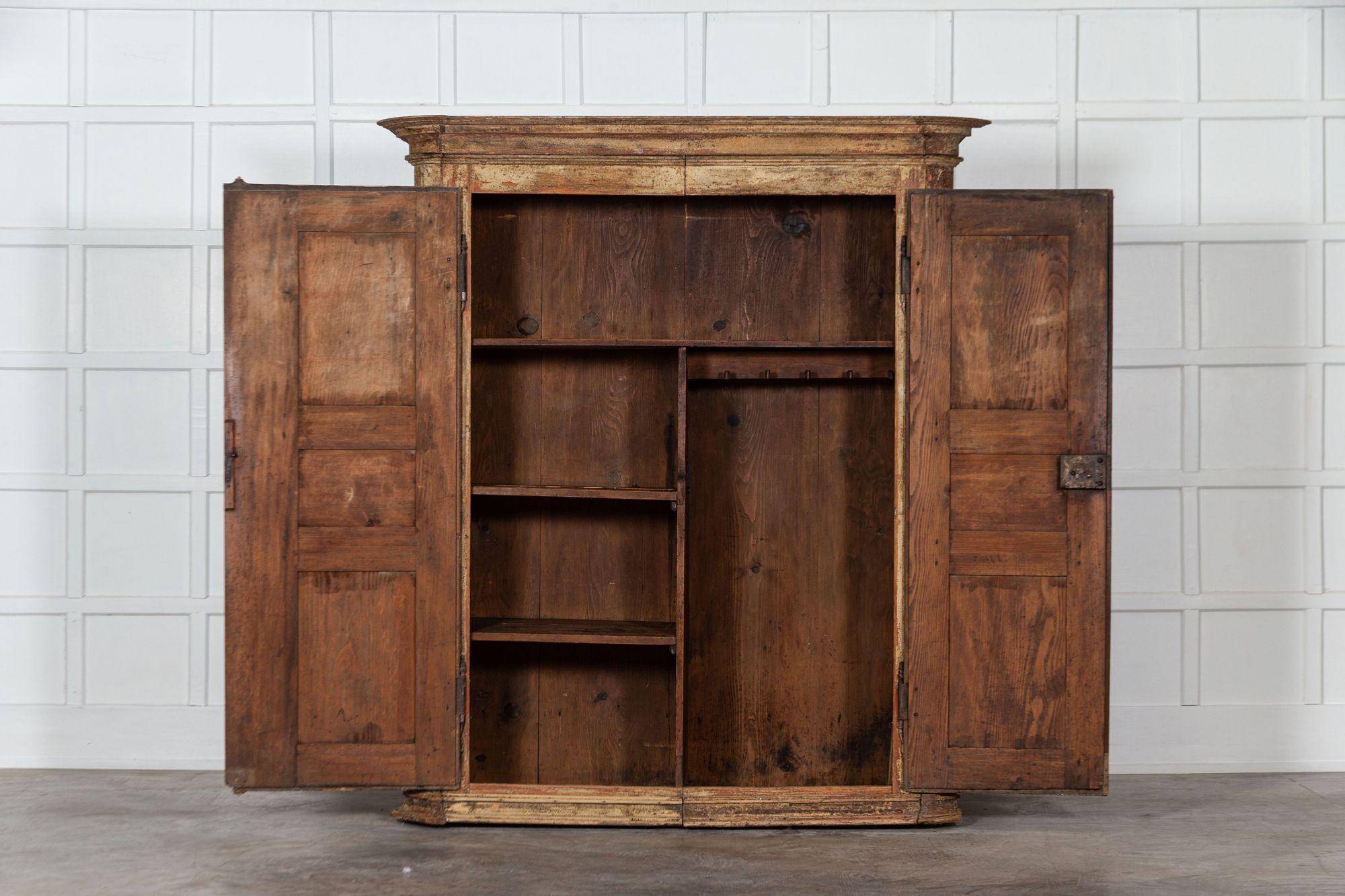 circa 1780
Large 18th century French painted pine armoire
sku 1405
Measures : W174 x D65 x H190 cm.