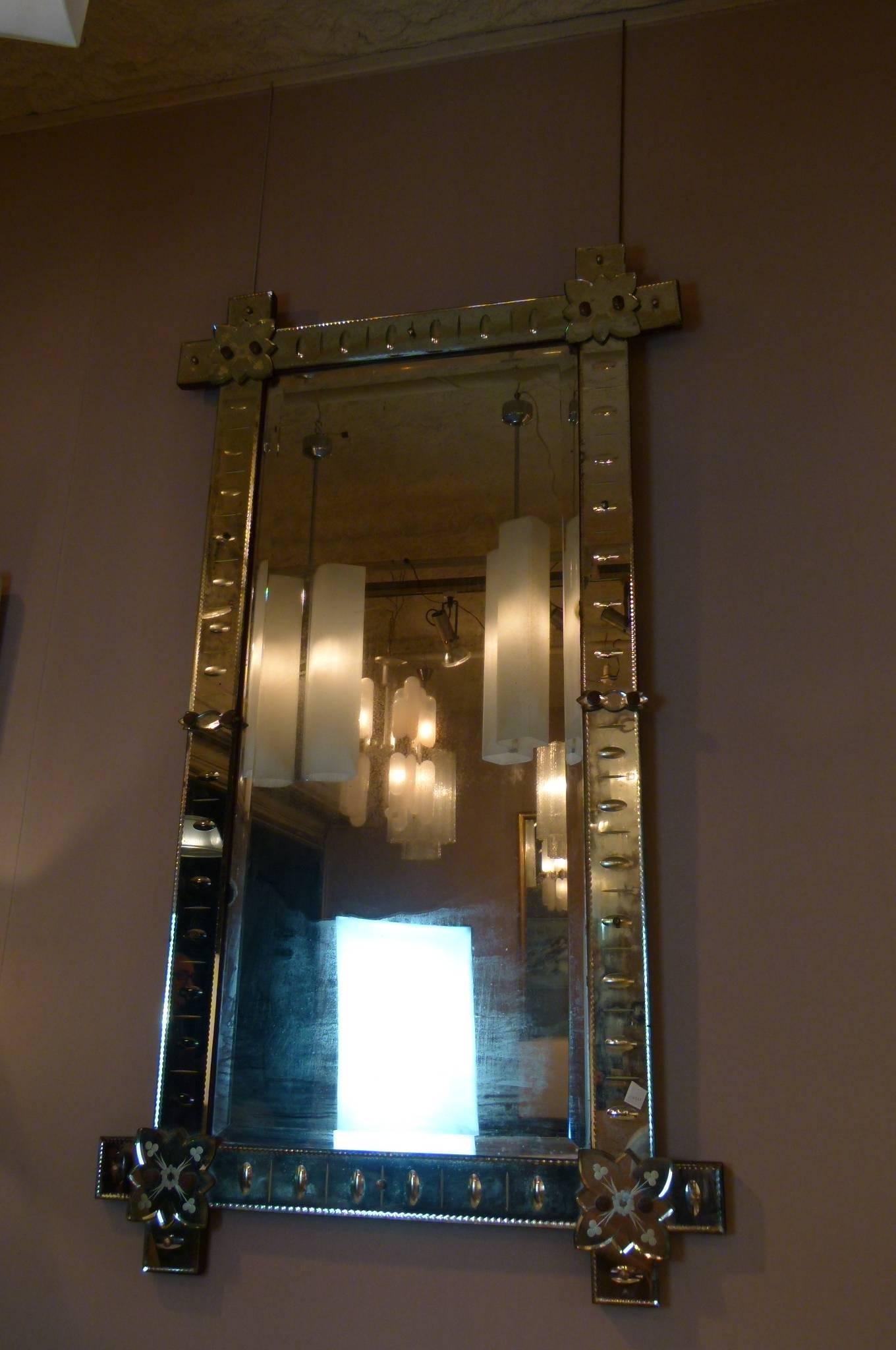 Large 1900s Venice Mirror French Work In Excellent Condition In Saint-Ouen, FR
