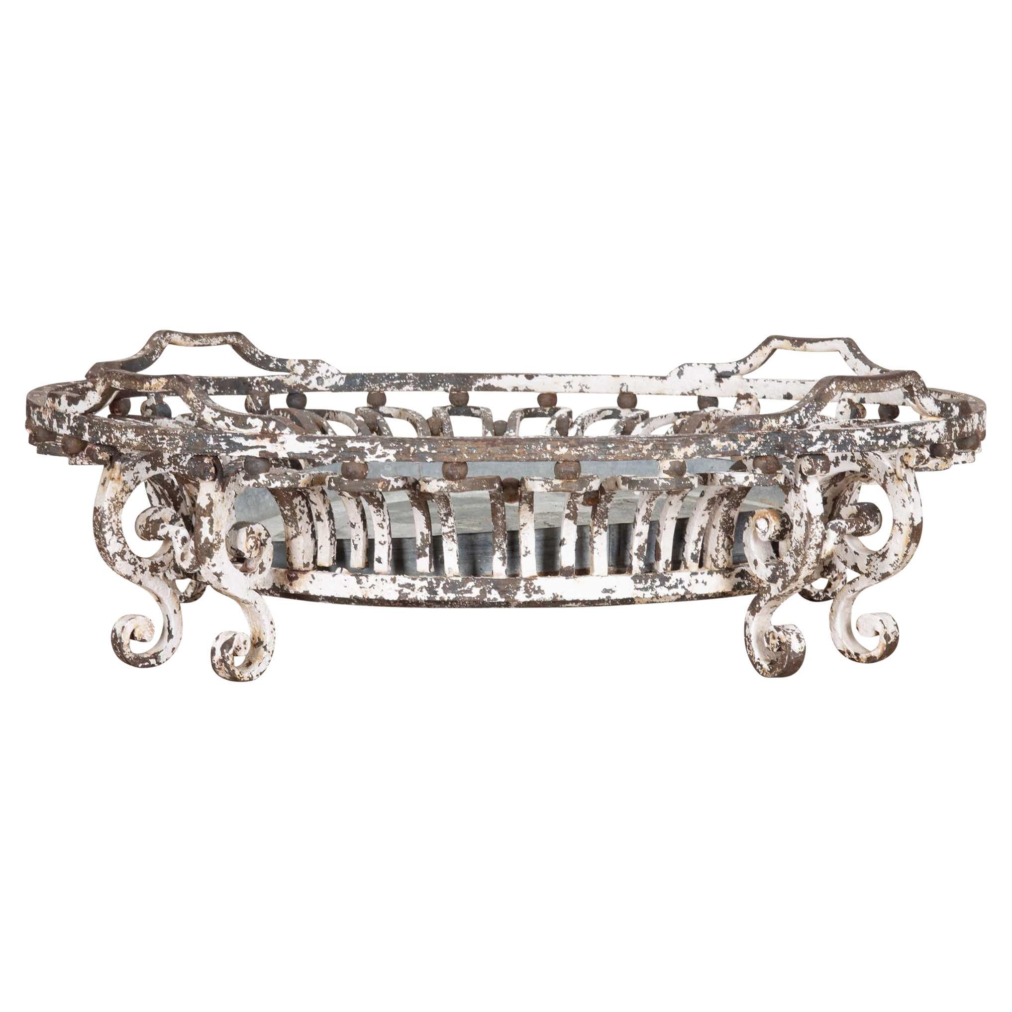 Large 1920s French Iron Work Planter For Sale