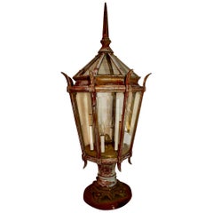Luz de poste exterior grande de los años 20