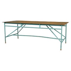 Large 1920’s painted industrial steel table