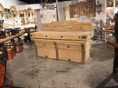 Large 1920s Parisian Butcher Block