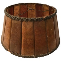 Large 1920s Pleated Mica Lamp Shade