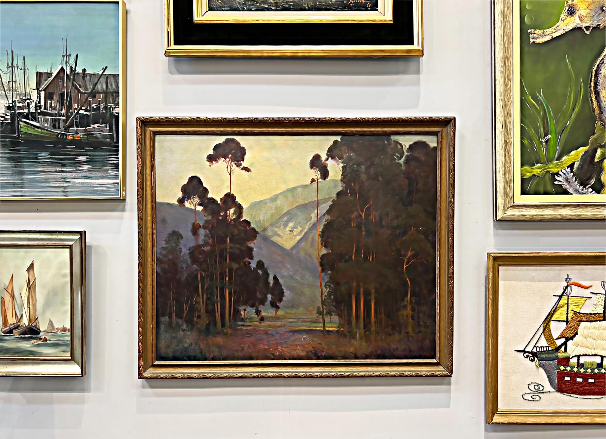 Large 1929 Carl de Courcey Ohio Landscape Oil Painting For