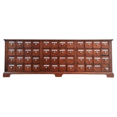 Large 1930s Apothecary Cabinet with 48 Drawers (300 cm / 118 in)