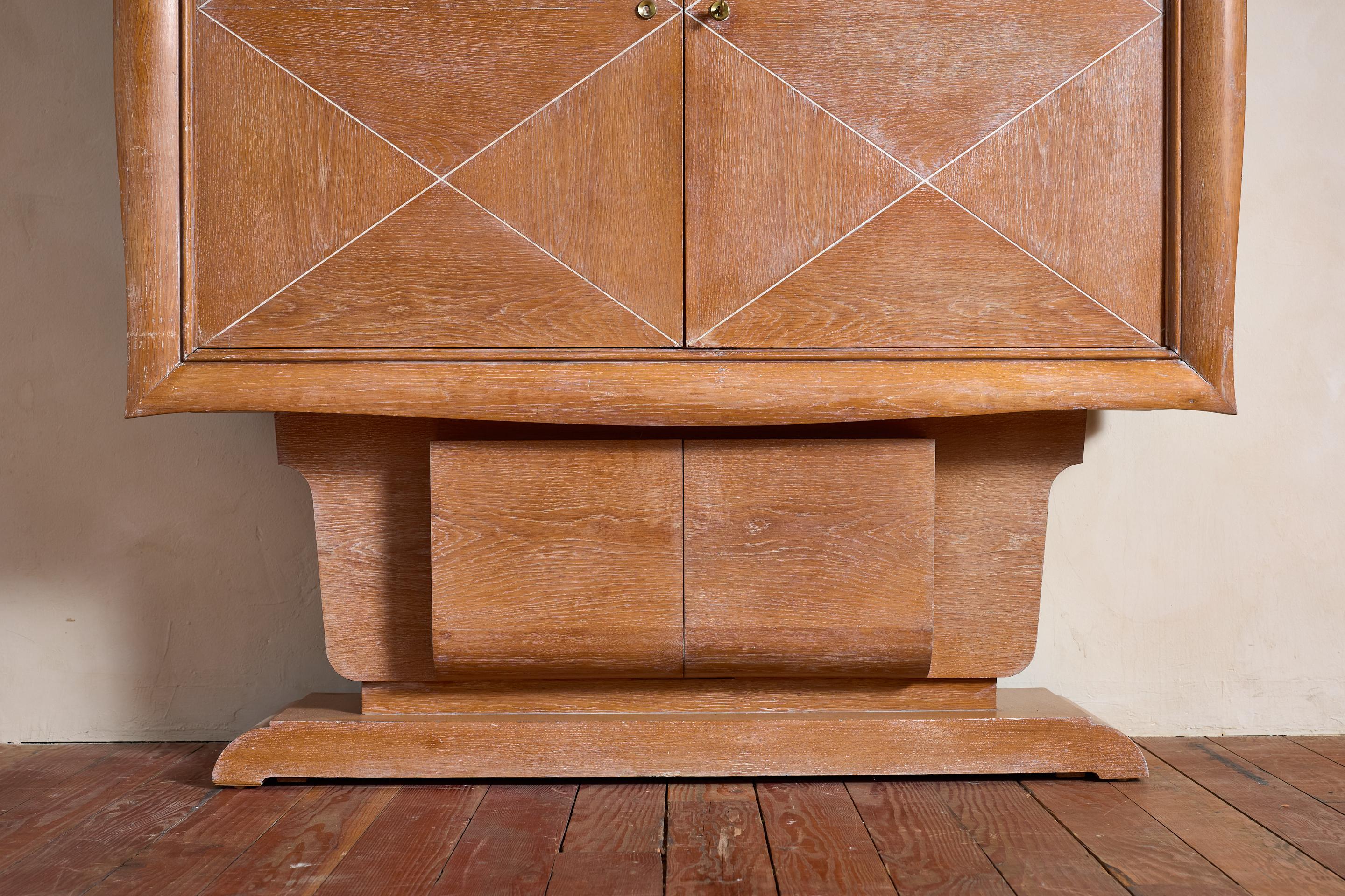 Wood Large 1930's Art Deco Cabinet For Sale