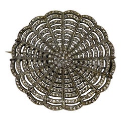 Large 1930s Art Deco Rhinestone Brooch