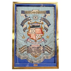 Used Large 1930's Embroidered English Freemasons Banner