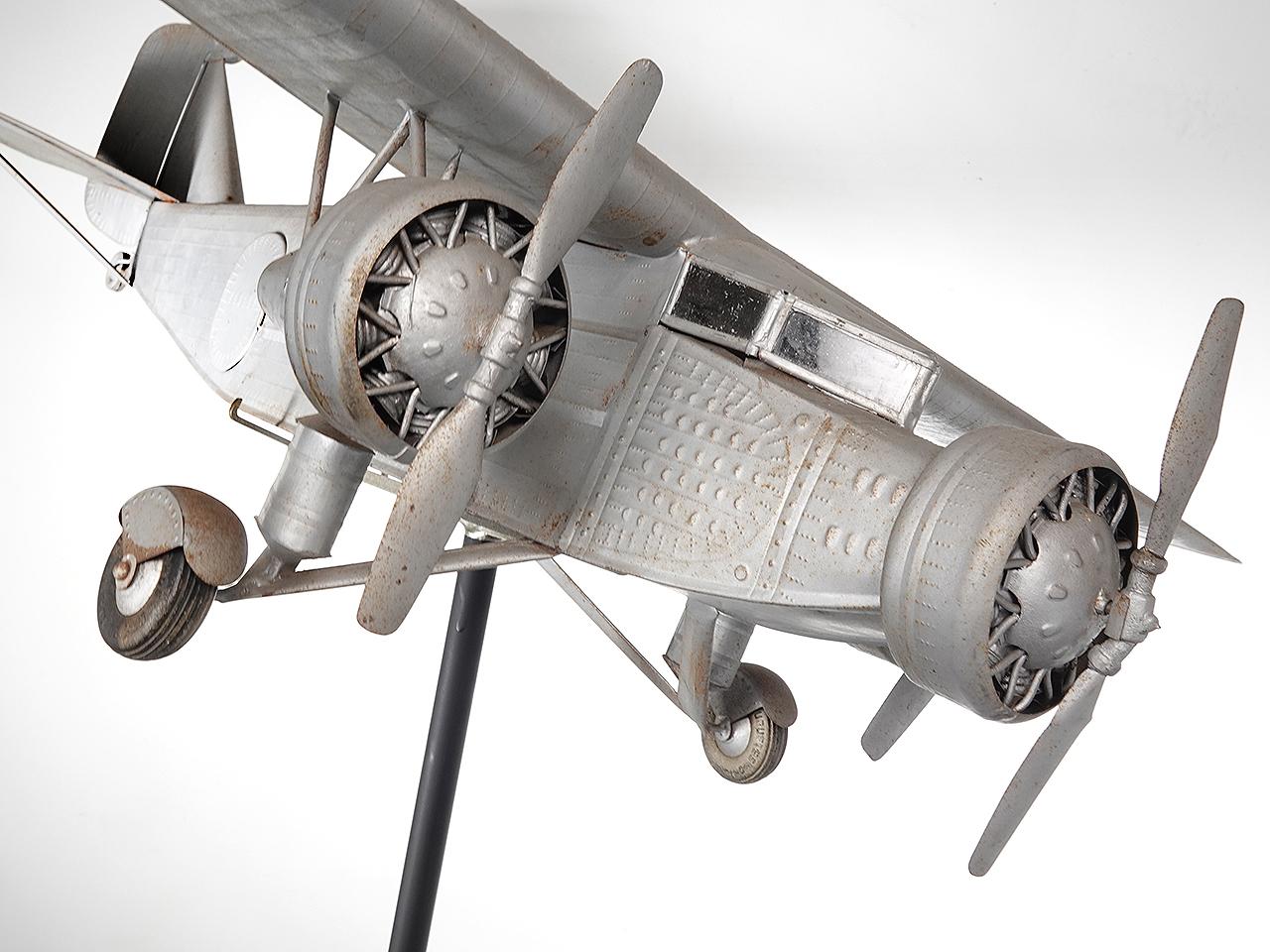 20th Century Large 1930s Ford Tin Goose Tri-Motor Airplane Model For Sale