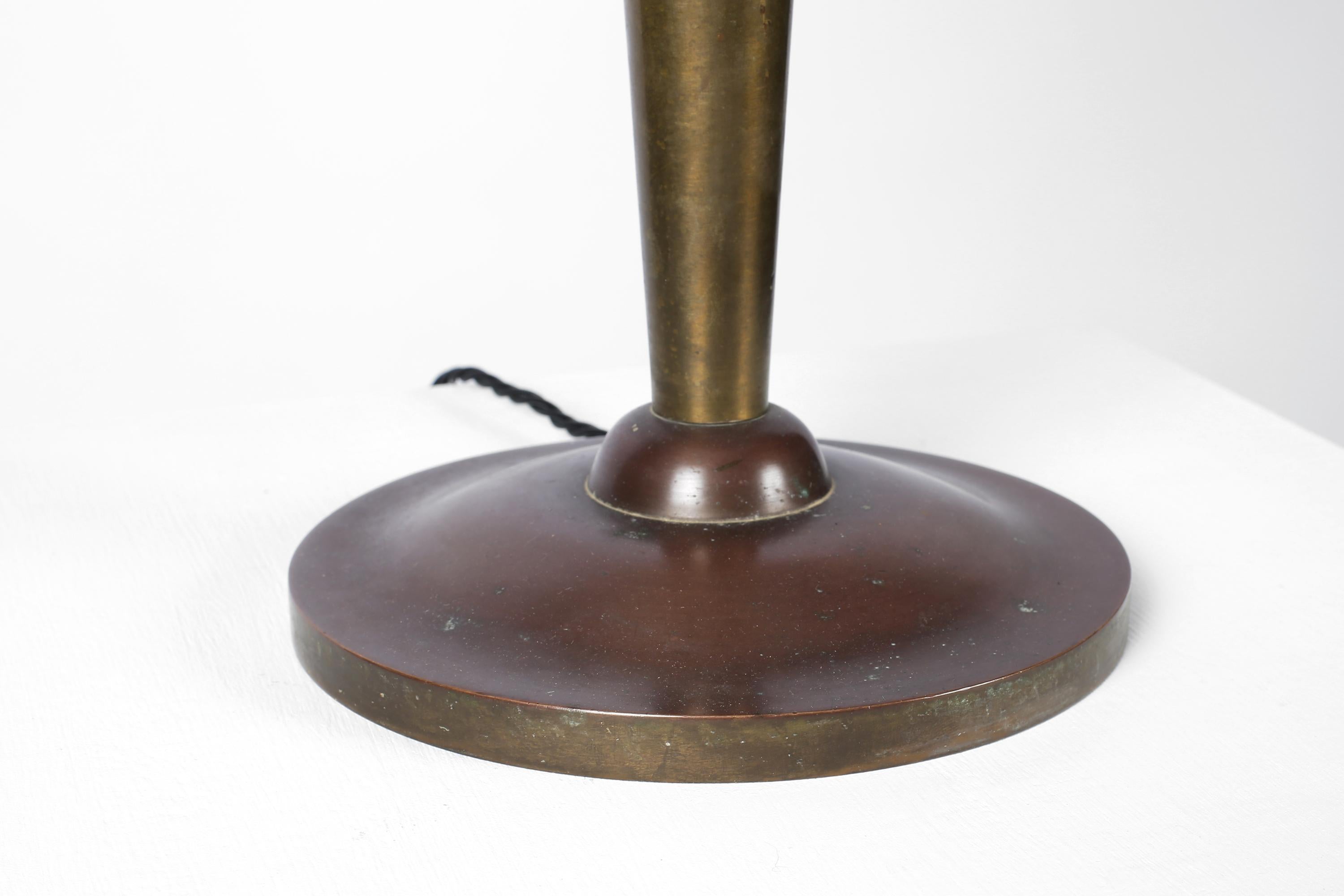 Large 1930s French Art Deco Bronze Table Lamp 3