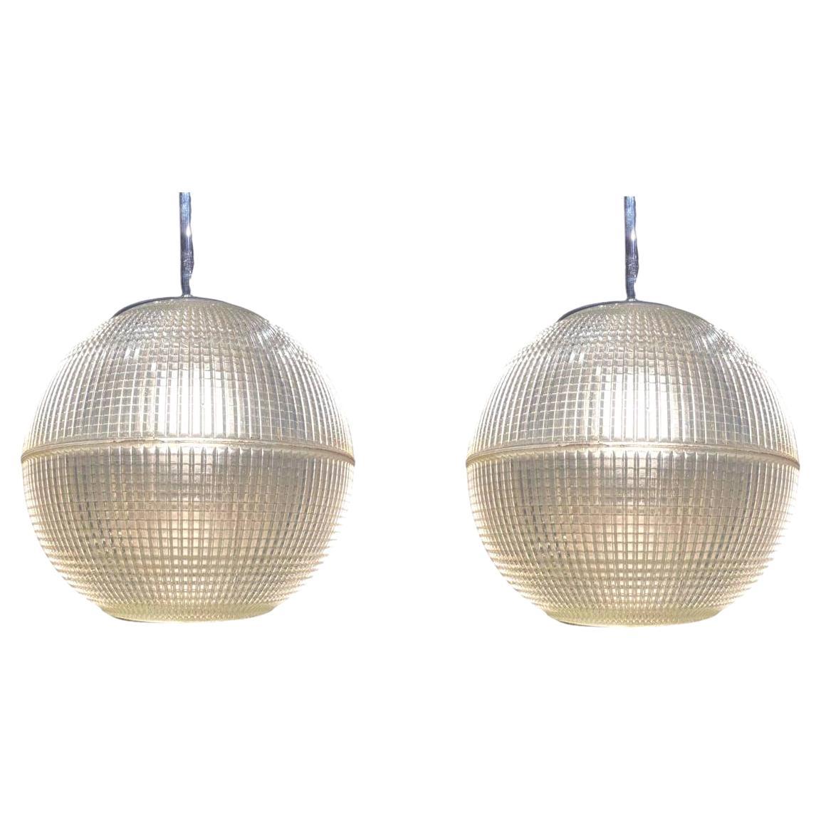Large 1930's French Molded Glass Light Fixture