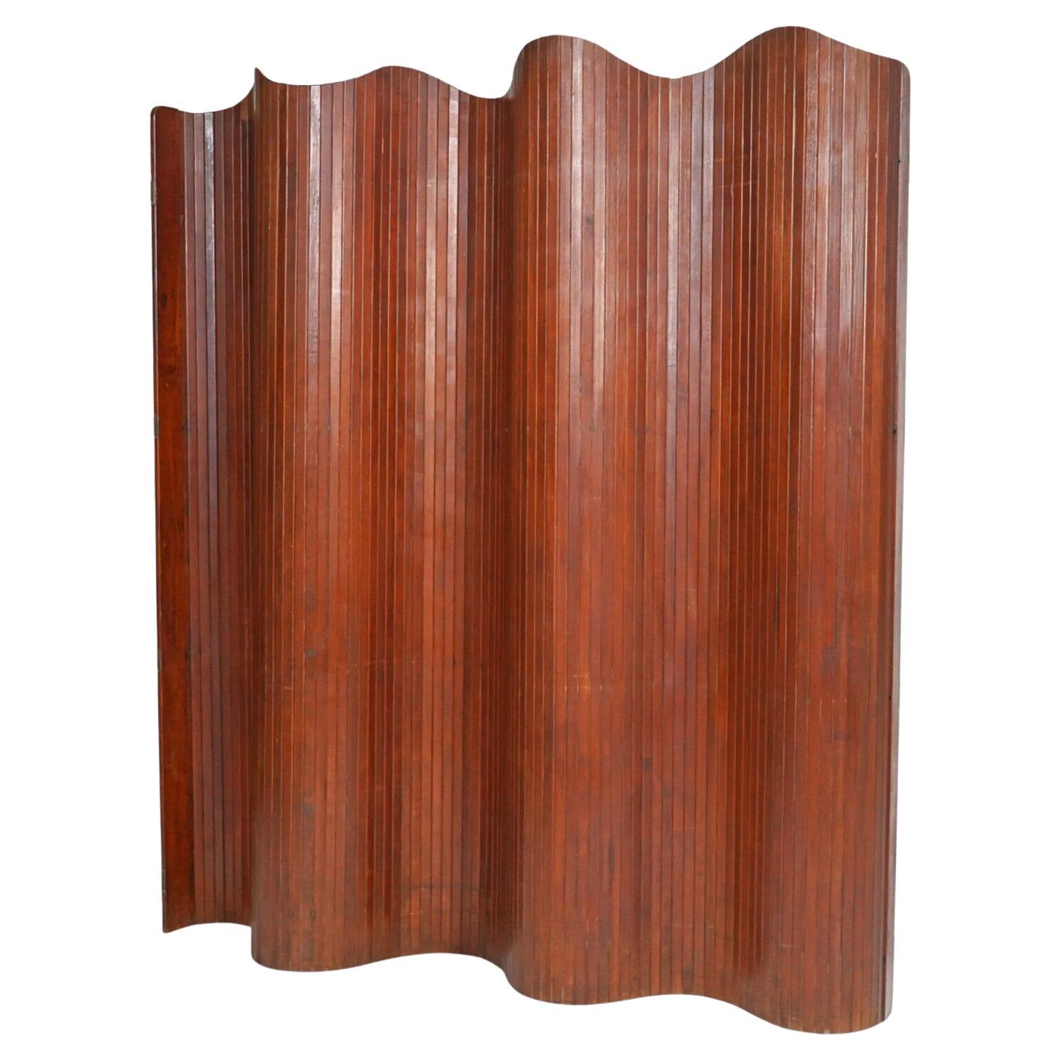 Large 1930s Jomain Baumann Tambour Screen Room Divider