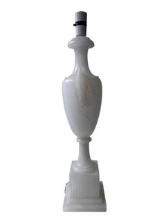 Large 1930's Neo-Classical Italian Alabaster Table Lamp