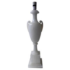 Large 1930's Neo-Classical Italian Alabaster Table Lamp