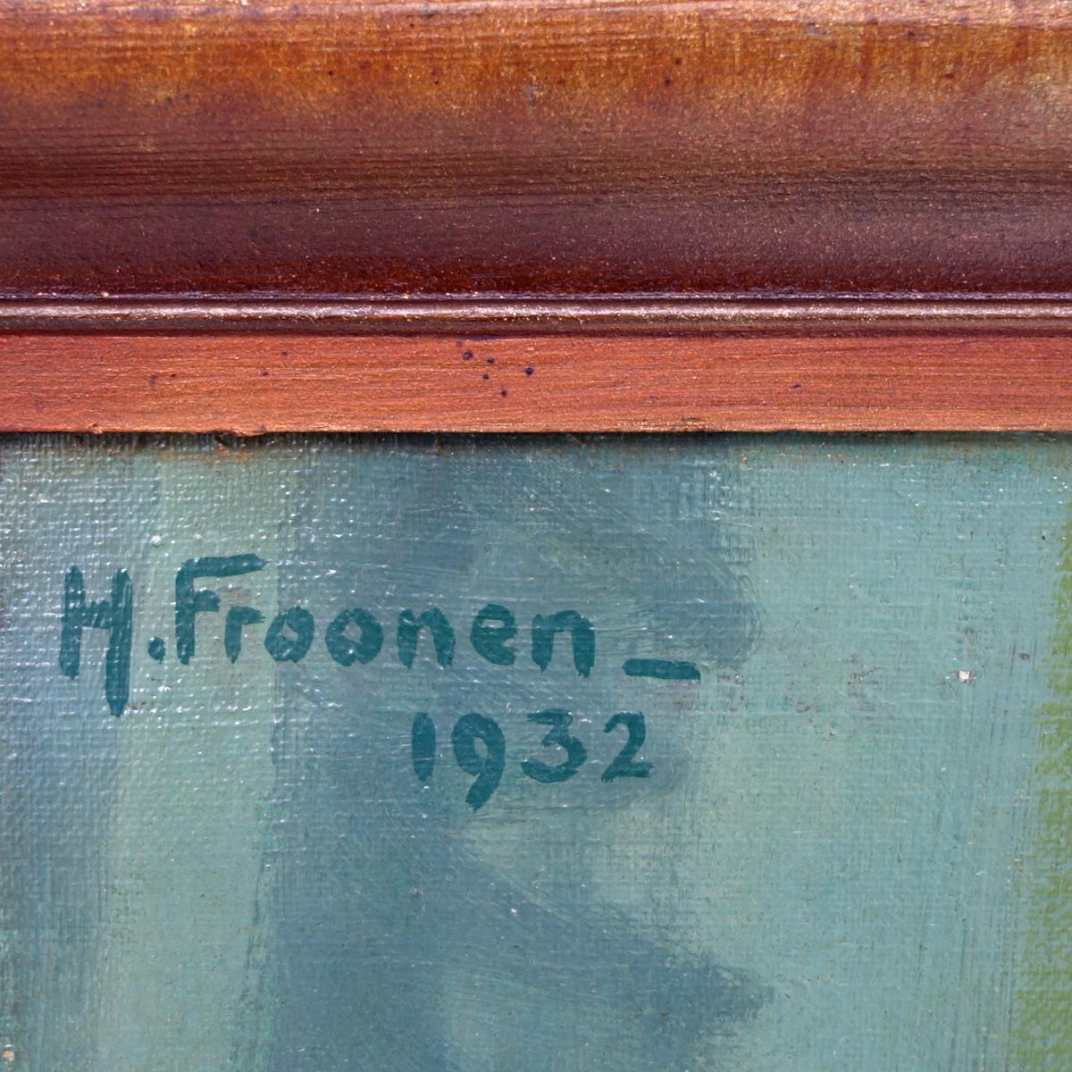 Tela Grande dipinto a olio del 1930 raffigurante un venditore marocchino di kelim e gioielli di Hein Froonen in vendita