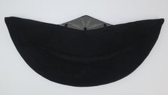 Large 1940’s Black Cordé Crescent Clutch Handbag