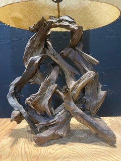 Large 1940's Driftwood Table Lamp