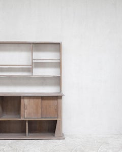 Grande scaffale/libreria in rovere sbiancato modernista/decò inglese degli anni '40