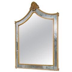 Large 1940s Hollywood Regency Shell Mirror