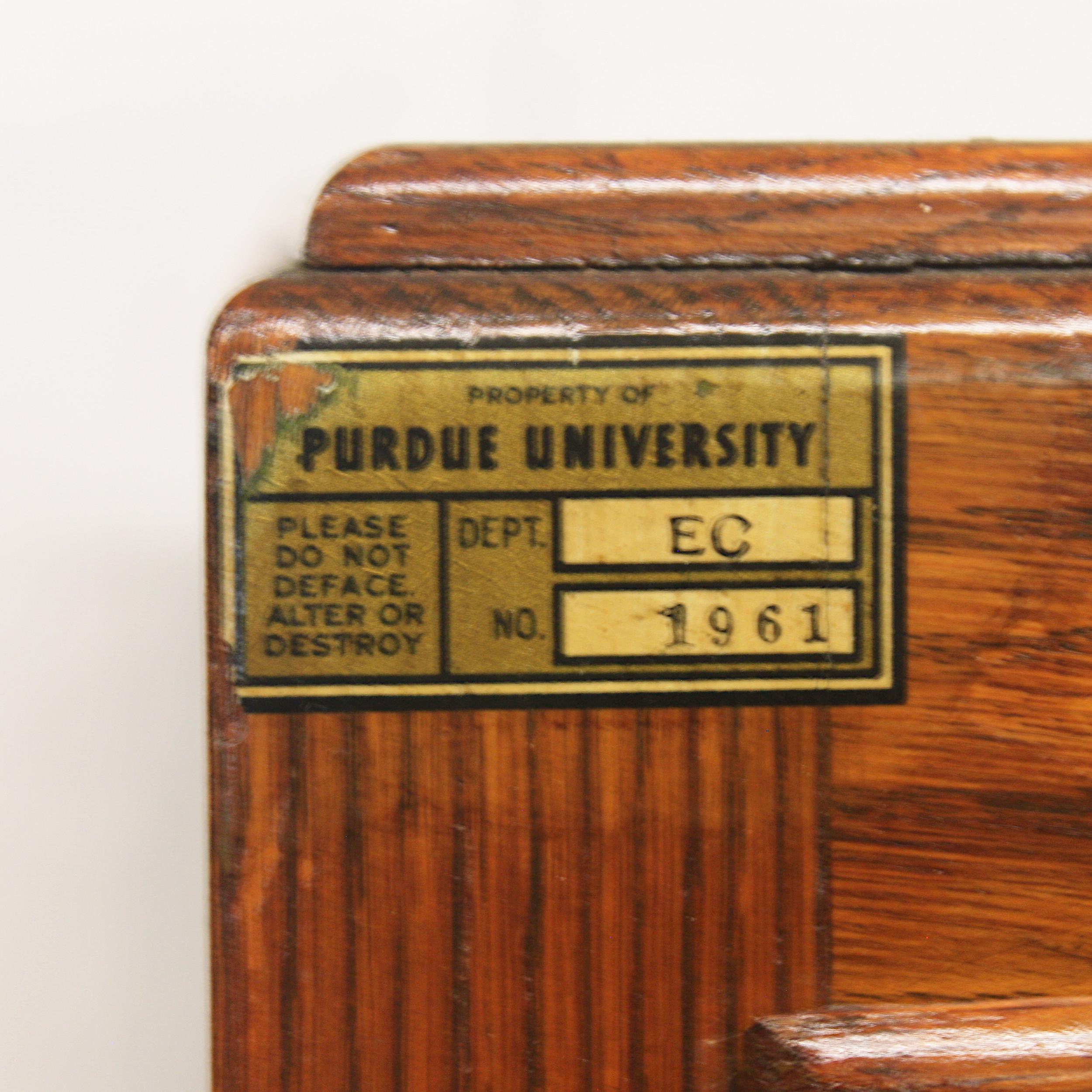 Mid-20th Century Large 1940s Industrial 24-Drawer Oak Cabinet on Wheels by Walrus Manufacturing