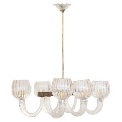 Retro Large 1940's Italian Barovier Chandelier