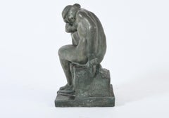 Large 1940s Plaster Female Nude Sculpture