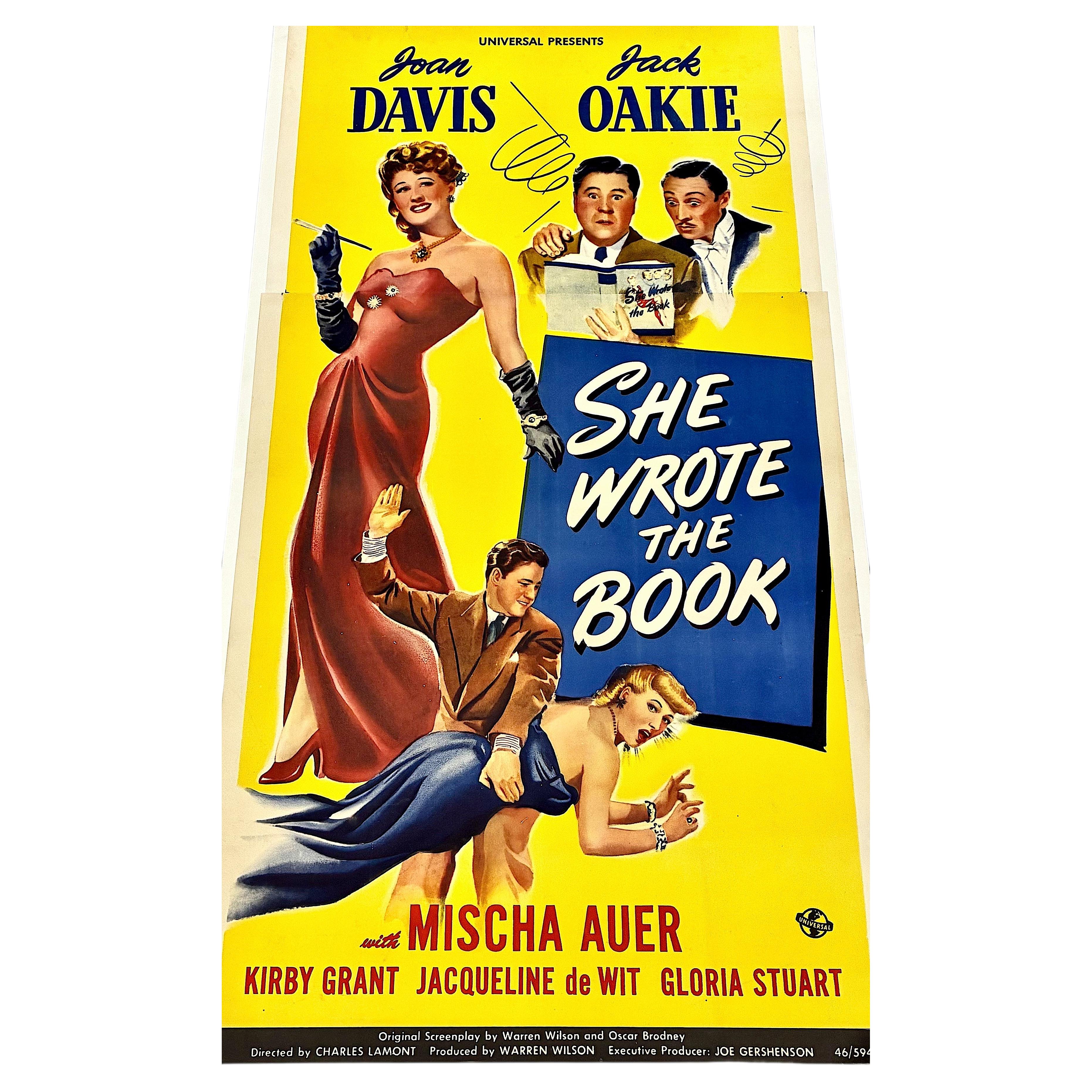Großes 1946 "Sie schrieb das Buch" Filmplakat